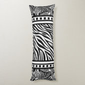 Zwart-witzebra afdrukken lichaamskussen (Achterkant (Verticaal))
