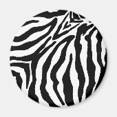 Zwart-witzebra afdrukken magneet (Voorkant)