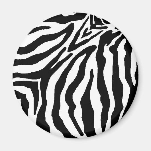 Zwart-witzebra afdrukken magneet (Voorkant)