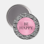 Zwart-witzebra afdrukken magneet (Voorkant / Achterkant)