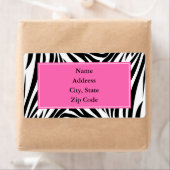 Zwart-witzebra afdrukken met hot-roze etiket (Insitu)