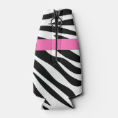 Zwart-witzebra afdrukken met hot-roze flesjeskoeler (Achterkant)
