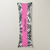 Zwart-witzebra afdrukken met hot-roze lichaamskussen (Voorkant Verticaal)