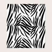 Zwart-witzebra afdrukken met hot-roze visitekaartje (Binnenkant ongevouwen)