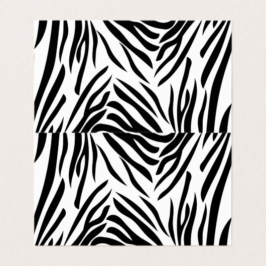 Zwart-witzebra afdrukken met hot-roze visitekaartje (Binnenkant ongevouwen)