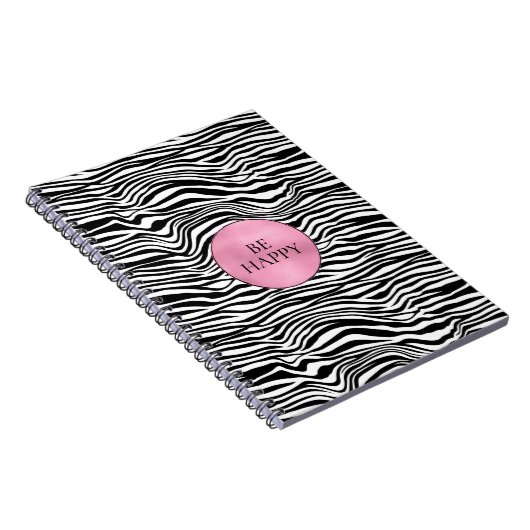 Zwart-witzebra afdrukken notitieboek (Rechterzijde)