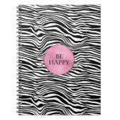 Zwart-witzebra afdrukken notitieboek (Voorkant)