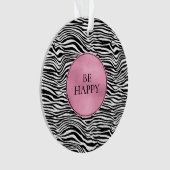 Zwart-witzebra afdrukken ornament (voorkant)