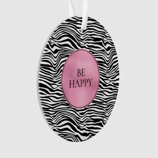 Zwart-witzebra afdrukken ornament (voorkant)