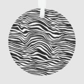 Zwart-witzebra afdrukken ornament (achterkant)