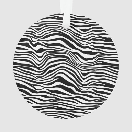 Zwart-witzebra afdrukken ornament (achterkant)
