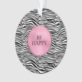 Zwart-witzebra afdrukken ornament (voorkant)