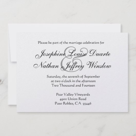 Zwart-witzebra Afdrukken Persoonlijk huwelijk Kaart (Achterkant)