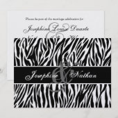 Zwart-witzebra Afdrukken Persoonlijk huwelijk Kaart (Voorkant / Achterkant)