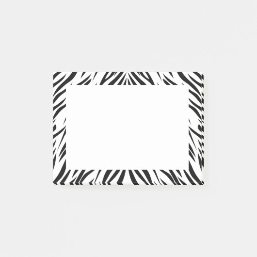 Zwart-witzebra afdrukken post-it® notes (Voorkant)