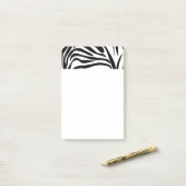Zwart-witzebra afdrukken post-it® notes (Op bureau)