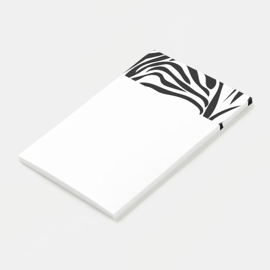 Zwart-witzebra afdrukken post-it® notes (Schuin)