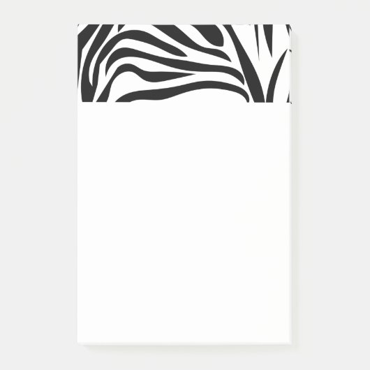 Zwart-witzebra afdrukken post-it® notes (Voorkant)