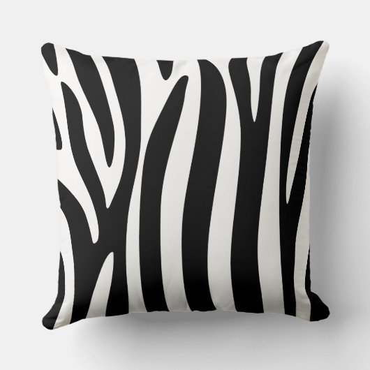 Zwart-witzebra afdrukken - Throw Cushion Kussen (Achterkant)