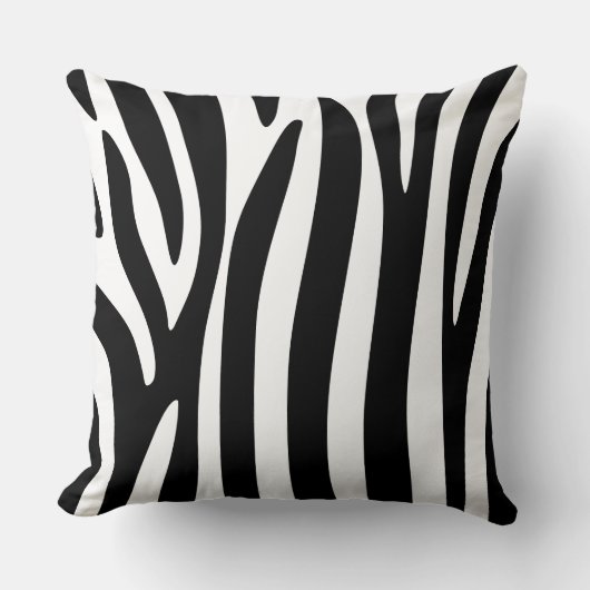 Zwart-witzebra afdrukken - Throw Cushion Kussen (Voorkant)