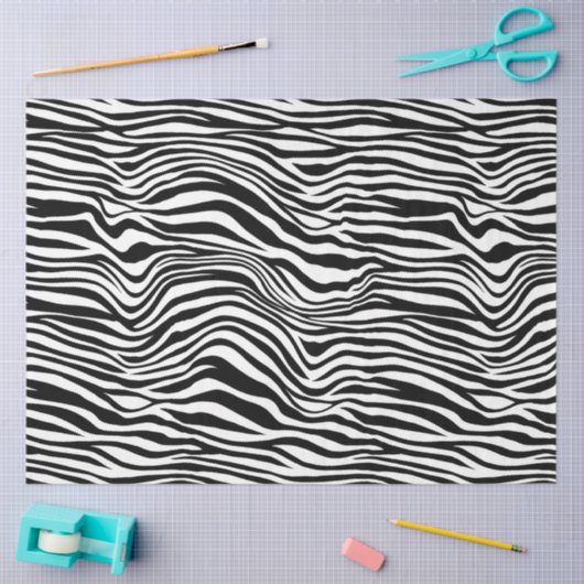 Zwart-witzebra afdrukken tissuepapier (Craft)