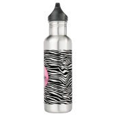 Zwart-witzebra afdrukken waterfles  (Rechts)