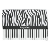 Zwart-witzebra en piano-collectie kussensloop (Voorkant)