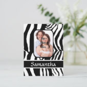 Zwart-witzebraafdrukken Briefkaart (Staand voorkant)