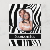 Zwart-witzebraafdrukken Briefkaart (Voorkant)