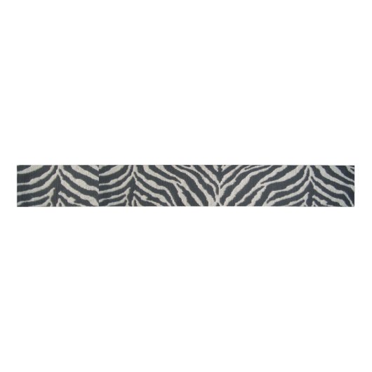 Zwart-witzebraafdrukken Grosgrain Lint (Voorkant)