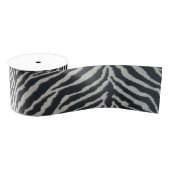 Zwart-witzebraafdrukken Grosgrain Lint (Spoel)
