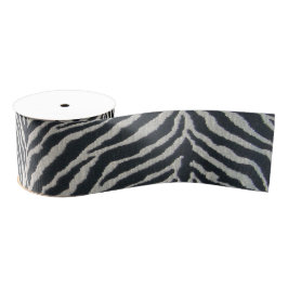 Zwart-witzebraafdrukken Grosgrain Lint