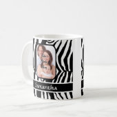 Zwart-witzebraafdrukken Koffiemok (Voorkant links)