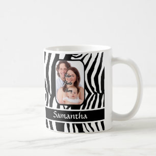 Zwart-witzebraafdrukken Koffiemok