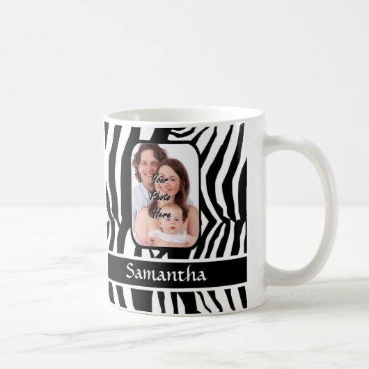 Zwart-witzebraafdrukken Koffiemok (Rechts)