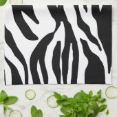 Zwart-witzebraafdrukken Theedoek (Gevouwen)