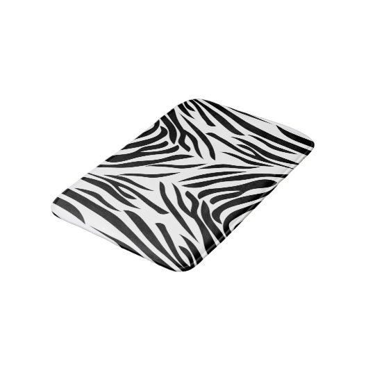 Zwart-witzebraafdrukpatroon Badmat (Gekanteld)