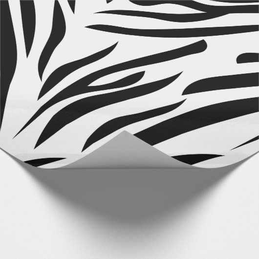 Zwart-witzebraafdrukpatroon Cadeaupapier (Hoek)