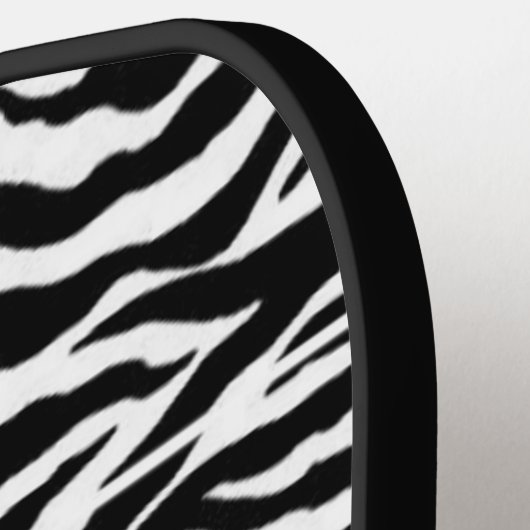 Zwart-witzebrapatroon Pickleball Paddle (Links Detail)