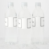 Zwart-witzeep-label Waterfles Etiket (Flessen)