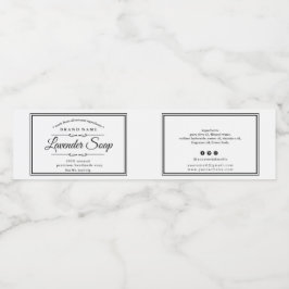 Zwart-witzeep-label Waterfles Etiket