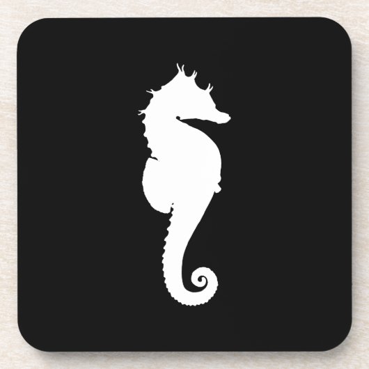 Zwart-witzeepaardje Bier Onderzetter (Voorkant)