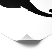 Zwart-witzeepaardje Foto Afdruk (Hoek)