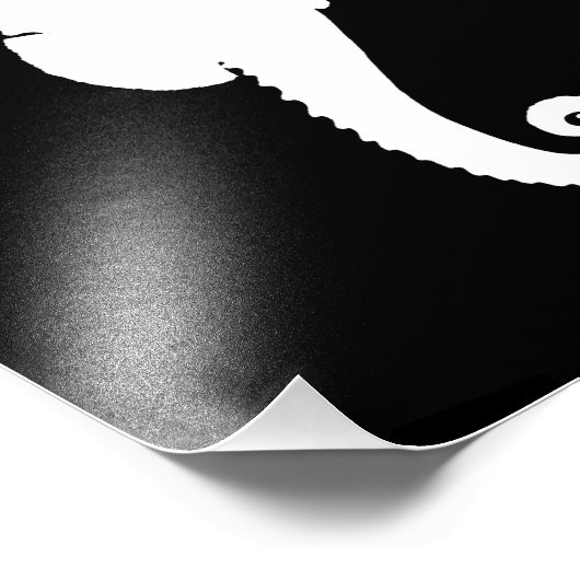 Zwart-witzeepaardje Foto Afdruk (Hoek)