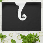 Zwart-witzeepaardje Theedoek (Gevouwen)