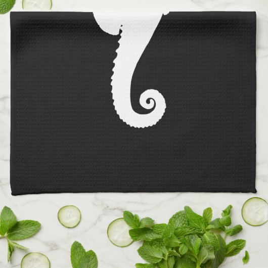 Zwart-witzeepaardje Theedoek (Gevouwen)