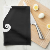 Zwart-witzeepaardje Theedoek (Quarter Fold)