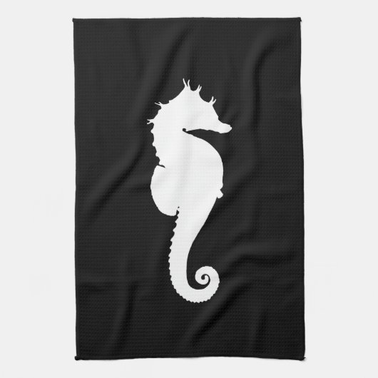 Zwart-witzeepaardje Theedoek (Verticaal)