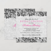 Zwart-witzijde en Damasmaskers Vrijgezellenfeest u Kaart (Voorkant / Achterkant)