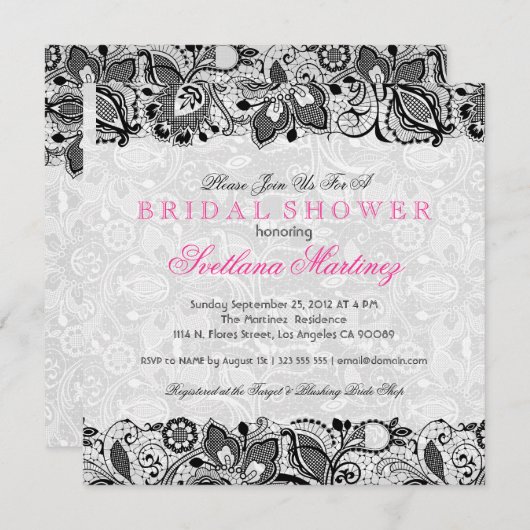 Zwart-witzijde en Damasmaskers Vrijgezellenfeest u Kaart (Voorkant / Achterkant)